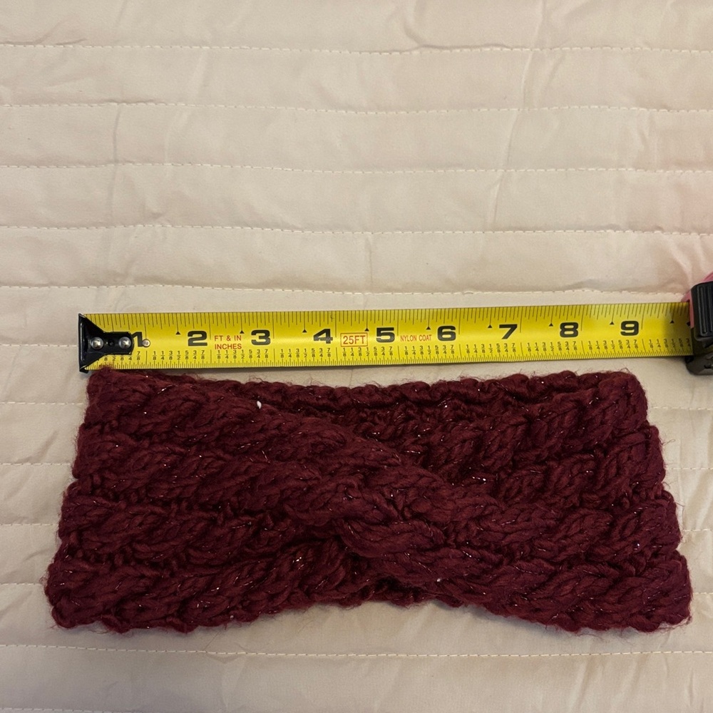 Elegant Maroon Knit Headband